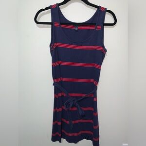 Tommy Hilfiger Blue and Red Striped Mini Dress